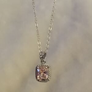 Pink sapphire necklace